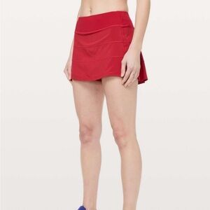 DISCONTINUED Red Lululemon Pace Rival Skirt
